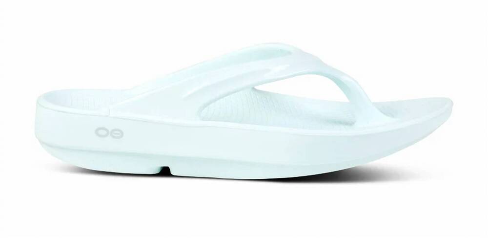 NEW OOFOS women's oolala thong sandal in ice